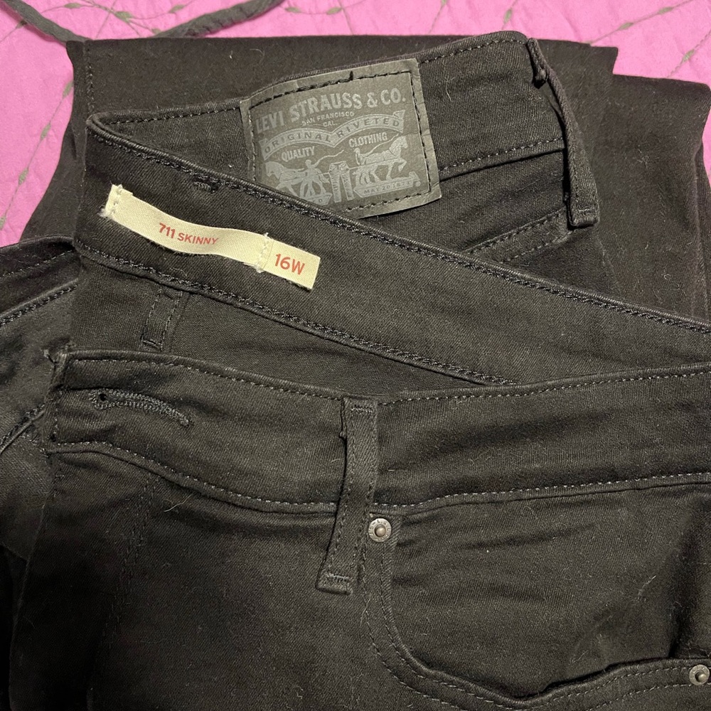 Levi’s 711 Skinny Jeans Black 16W M
